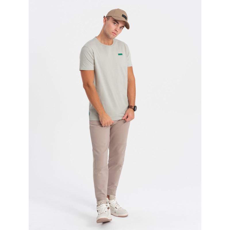 Pánske bavlnené tričko V2 OM-TSCT-0151 svetlosivá