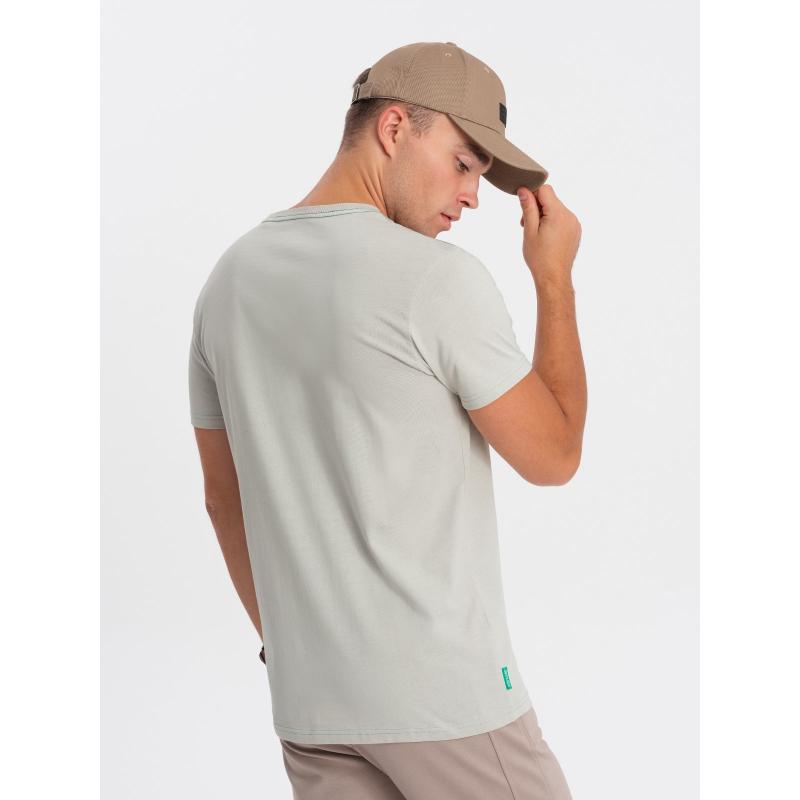 Pánske bavlnené tričko V2 OM-TSCT-0151 svetlosivá