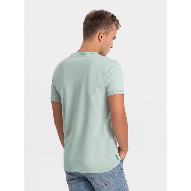 Pánské bavlněné tričko V4 OM-TSCT-0151 mátové 
