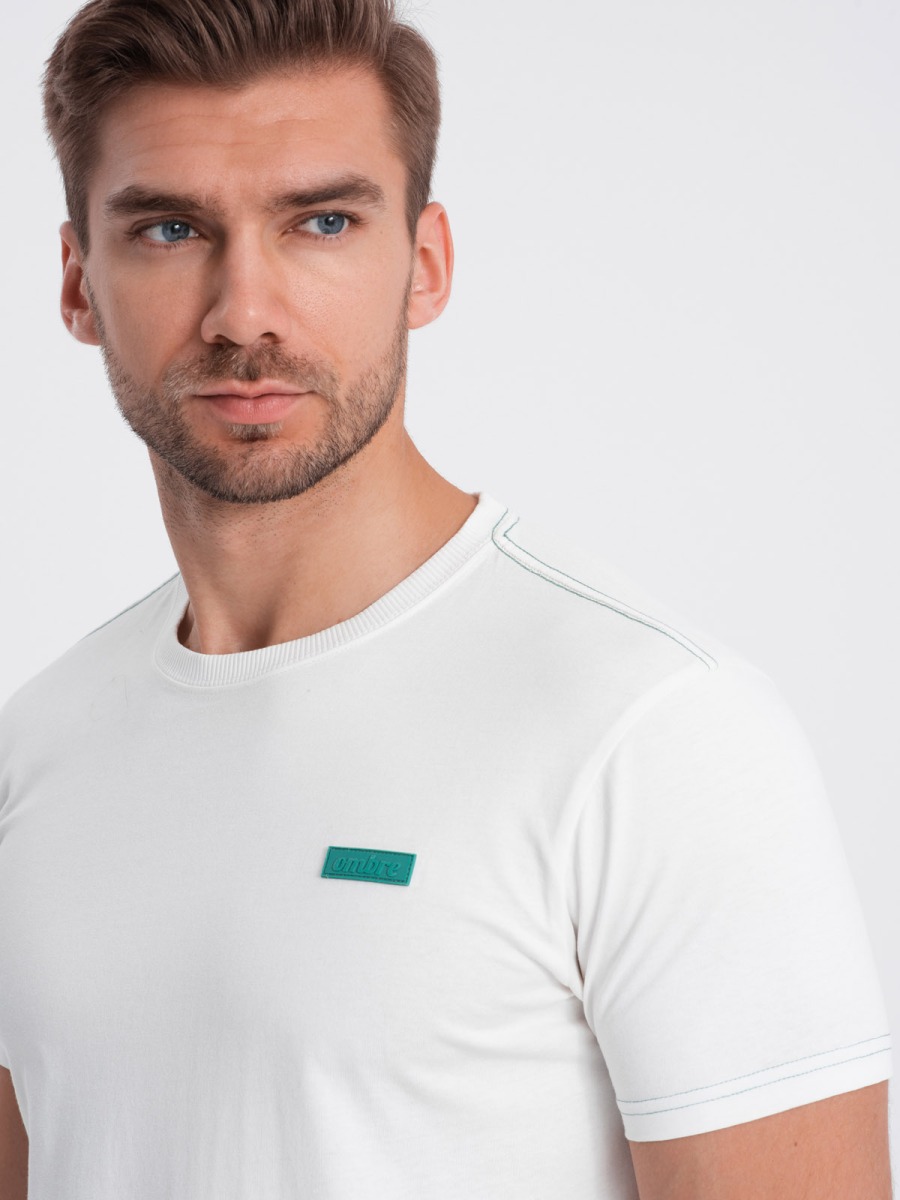 Férfi pamut póló V5 OM-TSCT-0151 fehér