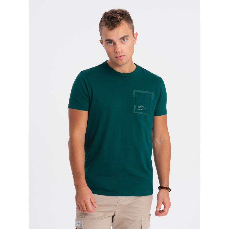 Pánské bavlněné tričko s kapsou V5 OM-TSPT-0154 námořní 