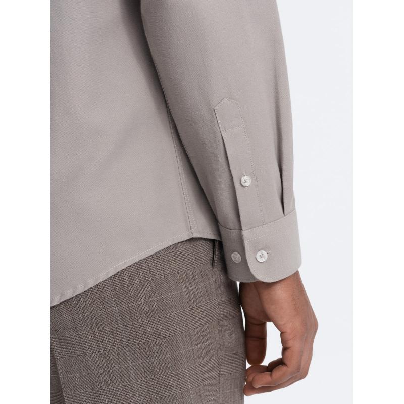 Pánská košile REGULAR FIT s kapsami V1 OM-SHCS-0148 šedá 
