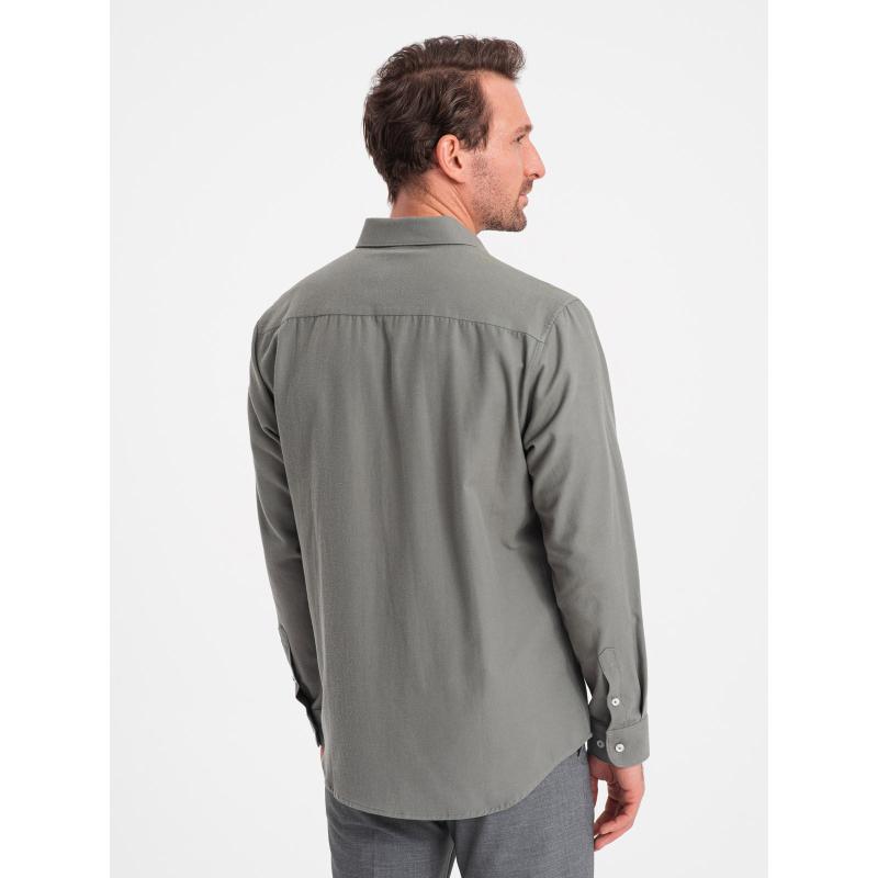 Pánská košile REGULAR FIT s kapsou V4 OM-SHCS-0148 khaki 