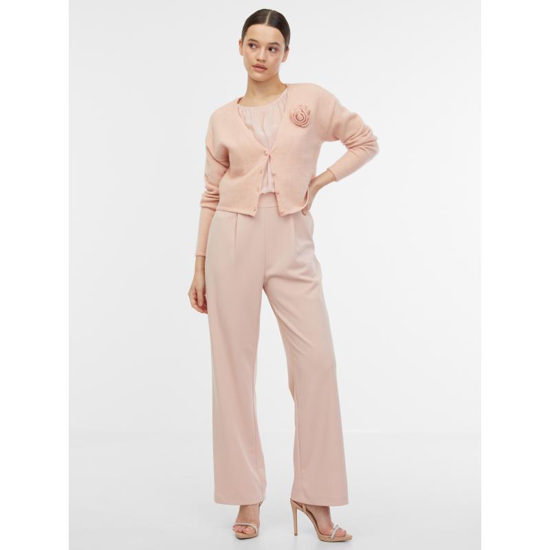 Marhuľový dámsky sveter so zmesou vlny