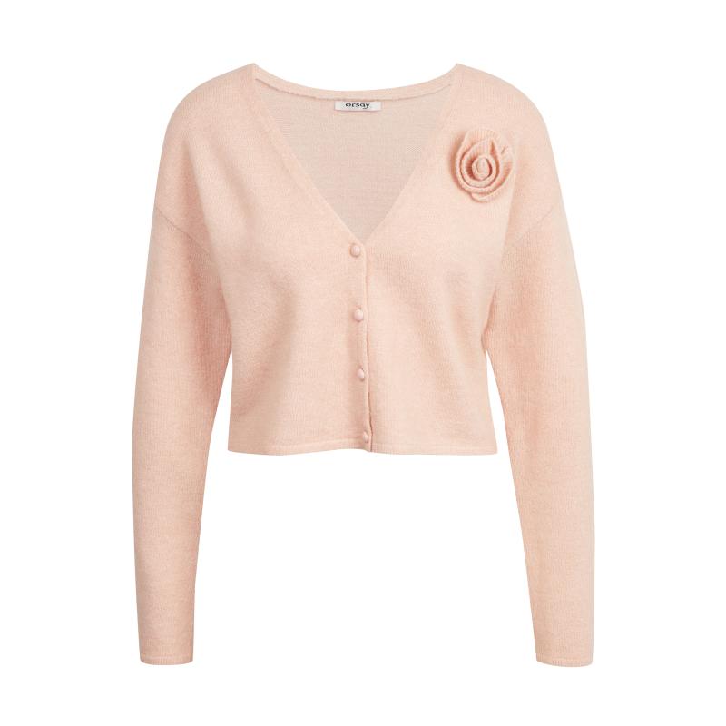 Marhuľový dámsky sveter so zmesou vlny