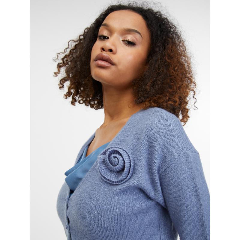 Modrý dámsky sveter z vlny