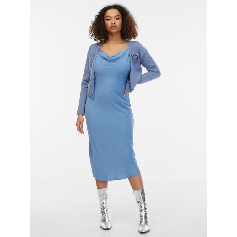 Modrý dámsky sveter z vlny