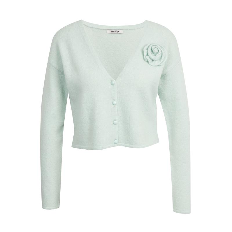 Mätový dámsky vlnený kardigán