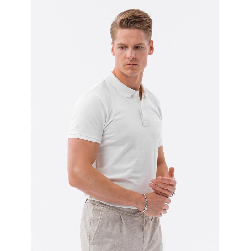 Férfi pólóing Pique V7 S1746 ekrü színű