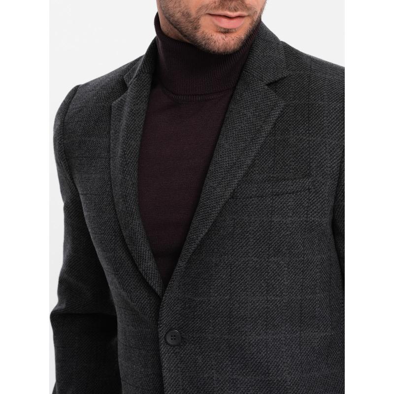 Pánské žakárové sako V2 OM-BLZB-0119 černé 