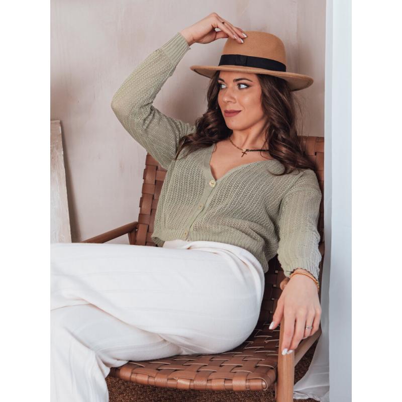 Dámský svetr prolamovaný GOFFY olivový