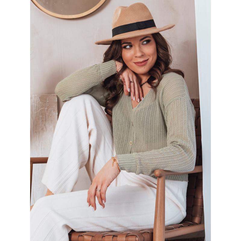 Dámský svetr prolamovaný GOFFY olivový