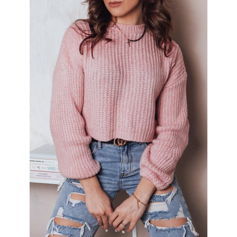 Női túlméretezett pulóver BILLIS rózsaszín