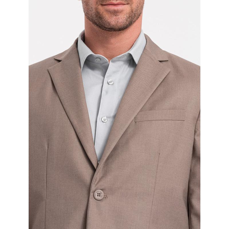 Férfi kabát zsebbel V3 OM-BLZB-0115 bézs OM-BLZB-0115 bézs