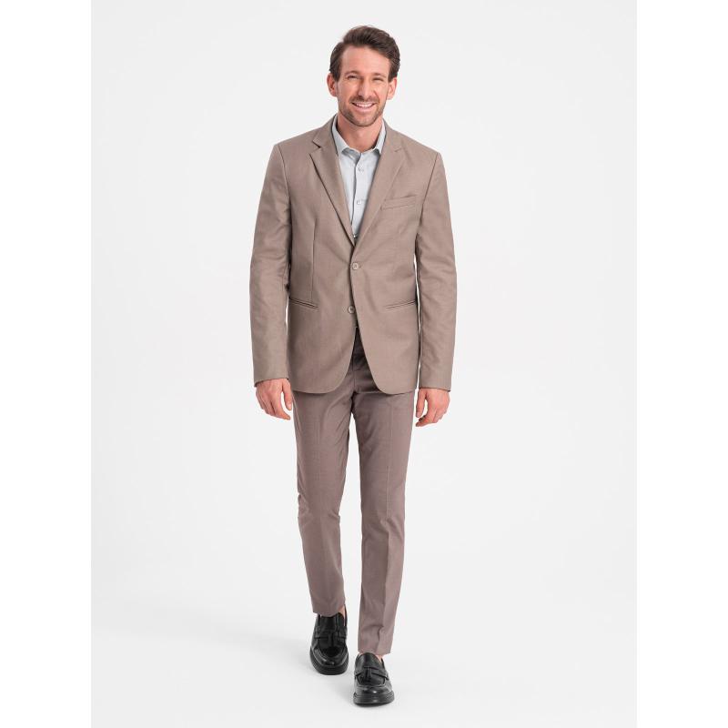 Férfi kabát zsebbel V3 OM-BLZB-0115 bézs OM-BLZB-0115 bézs