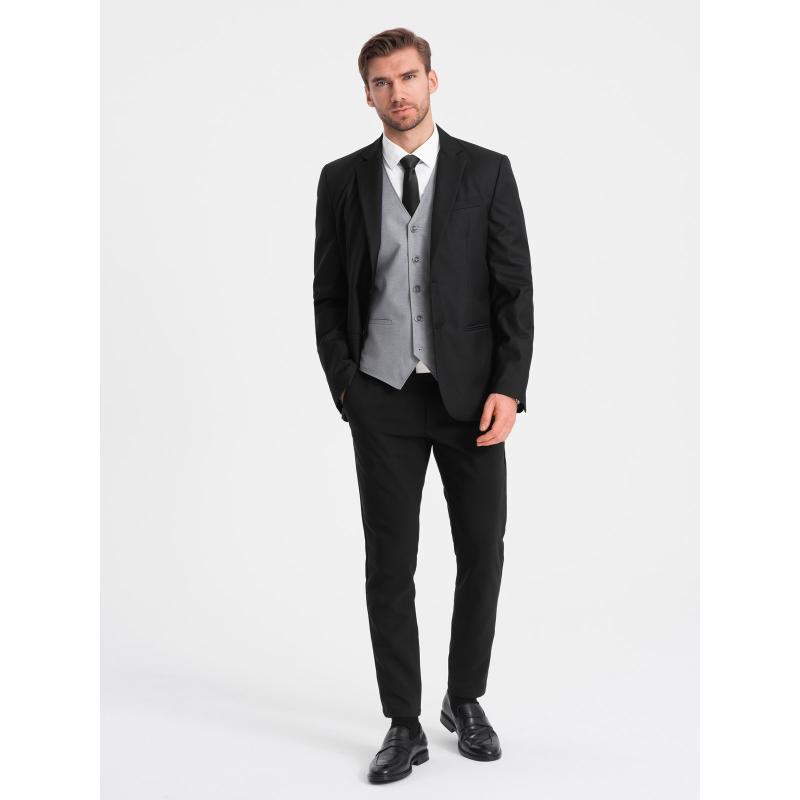 Férfi blézer zsebbel V4 OM-BLZB-0115 fekete OM-BLZB-0115 fekete