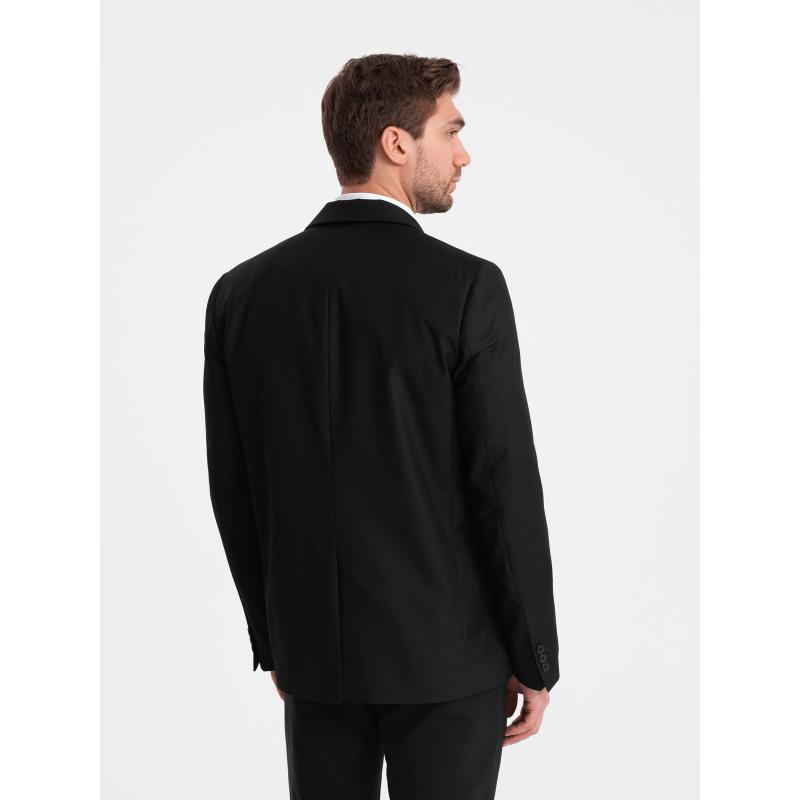 Férfi blézer zsebbel V4 OM-BLZB-0115 fekete OM-BLZB-0115 fekete