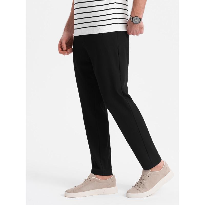 Pánské chino kalhoty s elastickým pasem V3 OM-PACP-0158 černé 