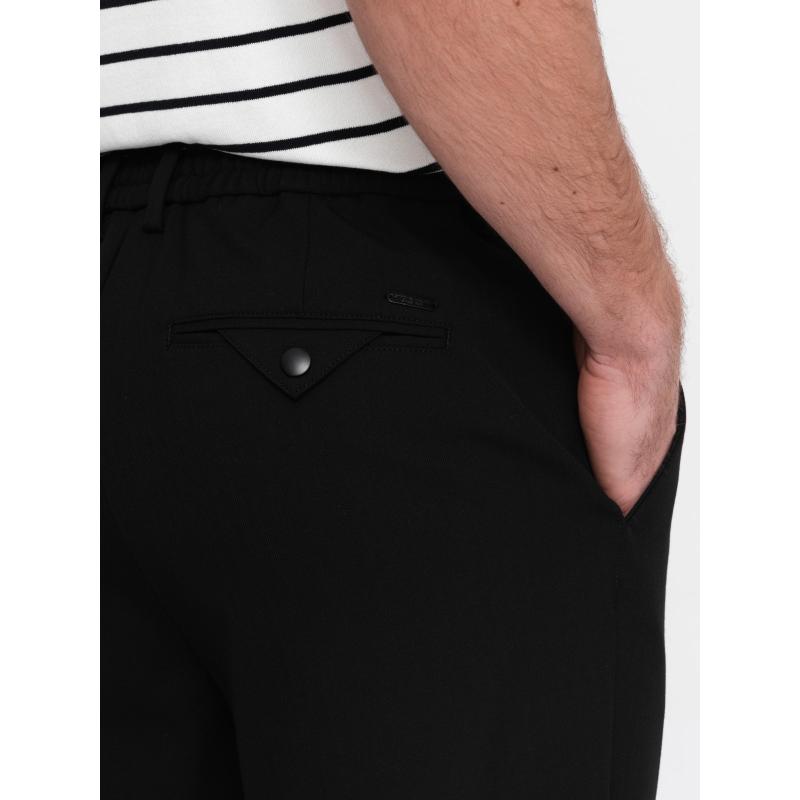 Pánské chino kalhoty s elastickým pasem V3 OM-PACP-0158 černé 
