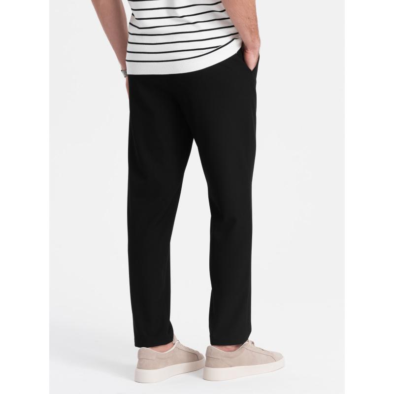 Pánské chino kalhoty s elastickým pasem V3 OM-PACP-0158 černé 