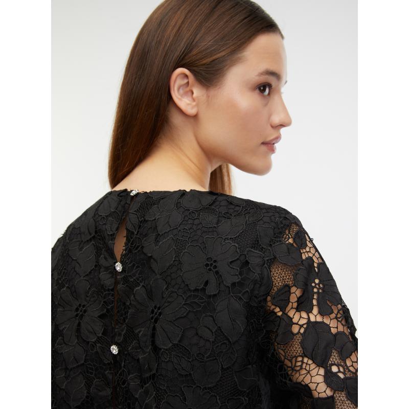 Černá dámská krajková halenka