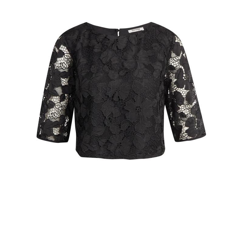 Černá dámská krajková halenka