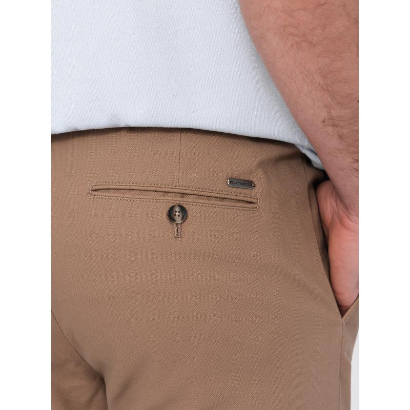 Pánské chino kalhoty SLIM FIT světle hnědé 