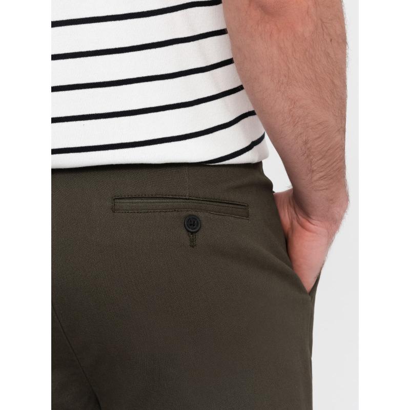 Klasické pánské chino kalhoty V2 OM-PACP-0188 khaki 