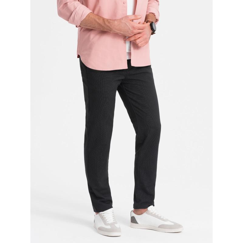 Pánské klasické chino kalhoty V4 OM-PACP-0188 grafitové