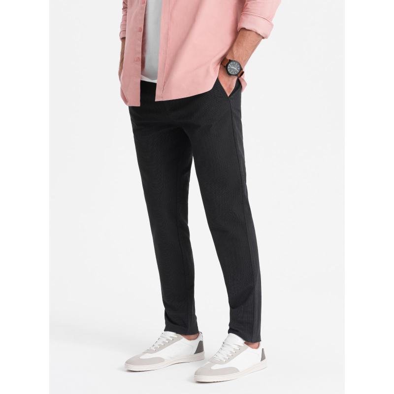 Pánské klasické chino kalhoty V4 OM-PACP-0188 grafitové