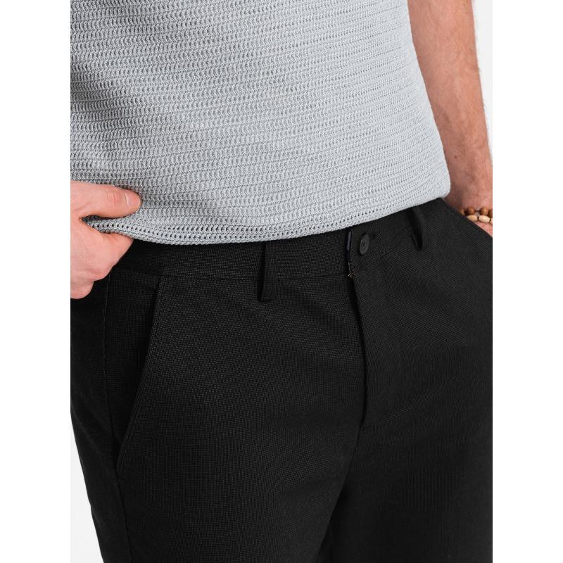 Férfi klasszikus chino nadrág V5 OM-PACP-0188 fekete