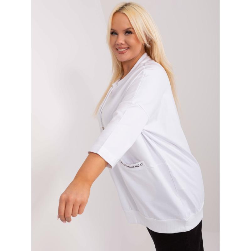 Dámská halenka plus size z bavlny LOMA bílá 