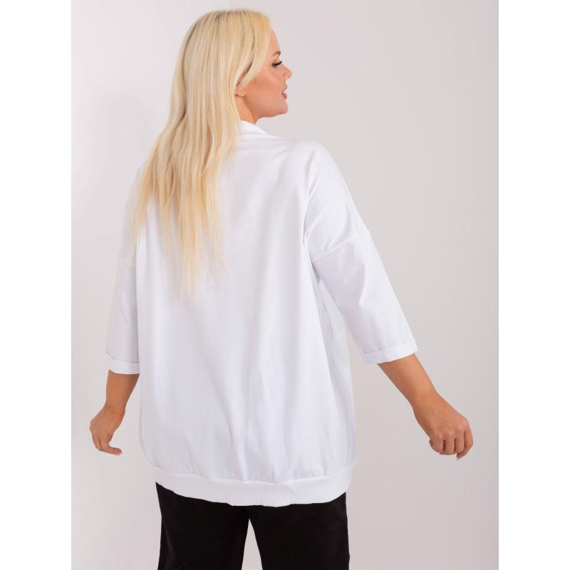 Dámská halenka plus size z bavlny LOMA bílá 