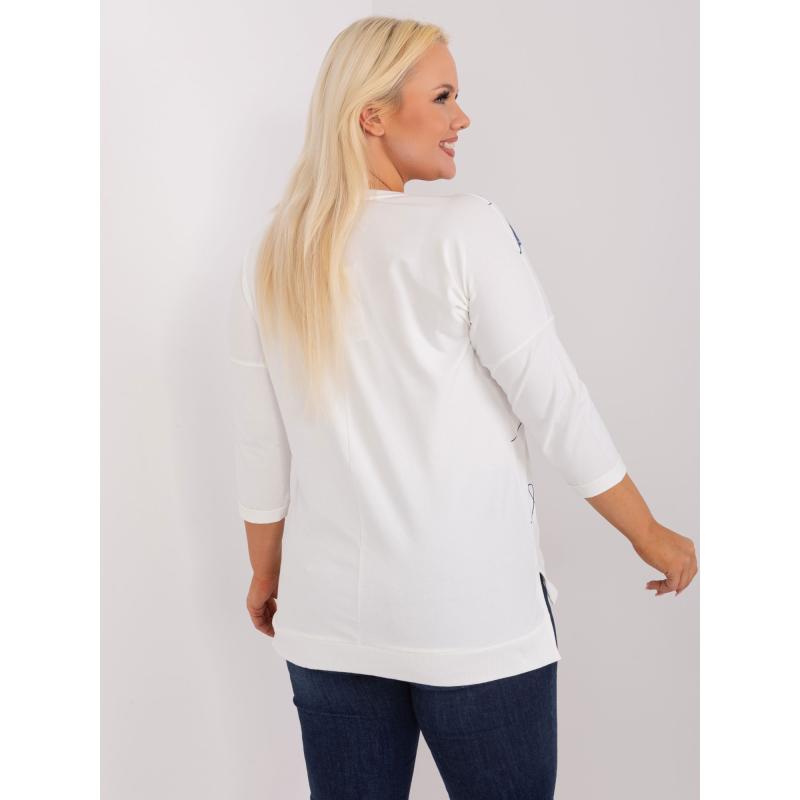 Dámská halenka plus size s potiskem MONA ecru 