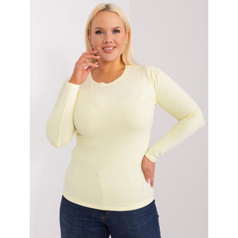 Női hosszú ujjú blúz plus size OVVA világossárga