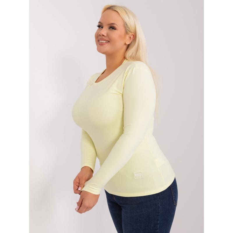 Női hosszú ujjú blúz plus size OVVA világossárga
