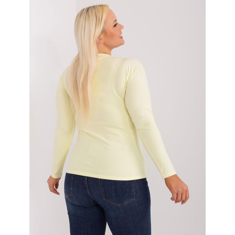 Női hosszú ujjú blúz plus size OVVA világossárga