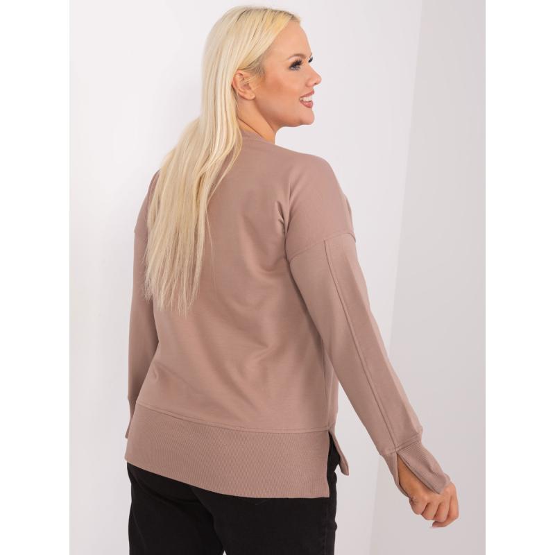 Dámská halenka bavlněná plus size CEVA tmavě béžová 