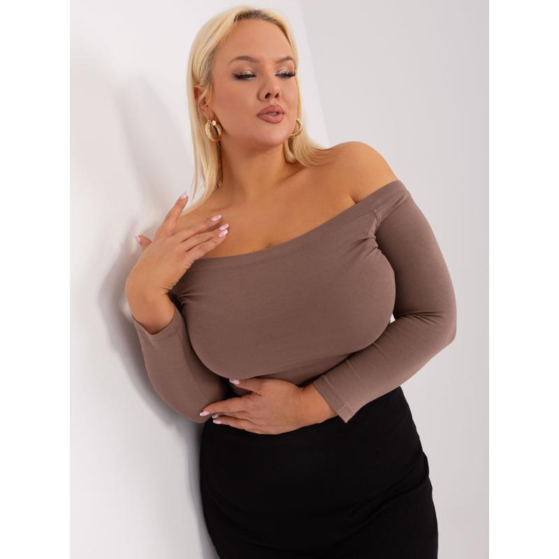 Női plus size blúz Blink BASIC FEEL GOOD világosbarna