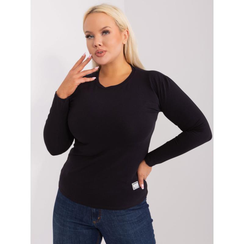 Dámská halenka s dlouhými rukávy plus size DREA černá  