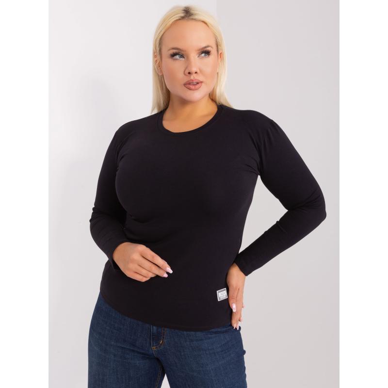 Dámská halenka s dlouhými rukávy plus size DREA černá  