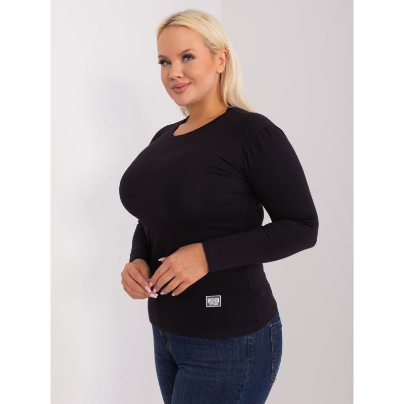 Dámská halenka s dlouhými rukávy plus size DREA černá  