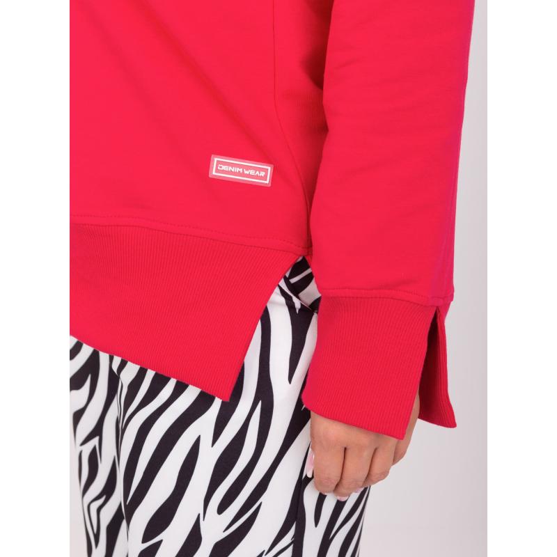 Dámská mikina bavlněná plus size BETAS červená  