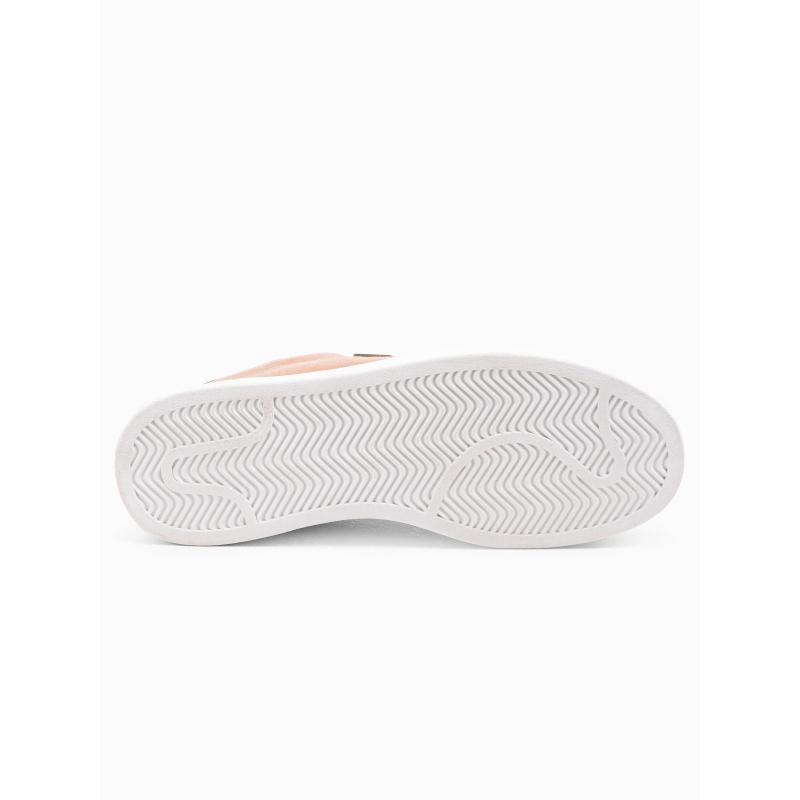 Pánské tenisky z kombinovaného materiálu hnědé V1 OM-FOCS-0108