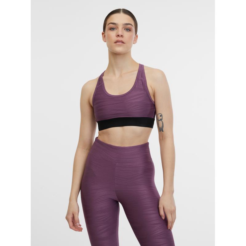 Fialová dámská sportovní podprsenka