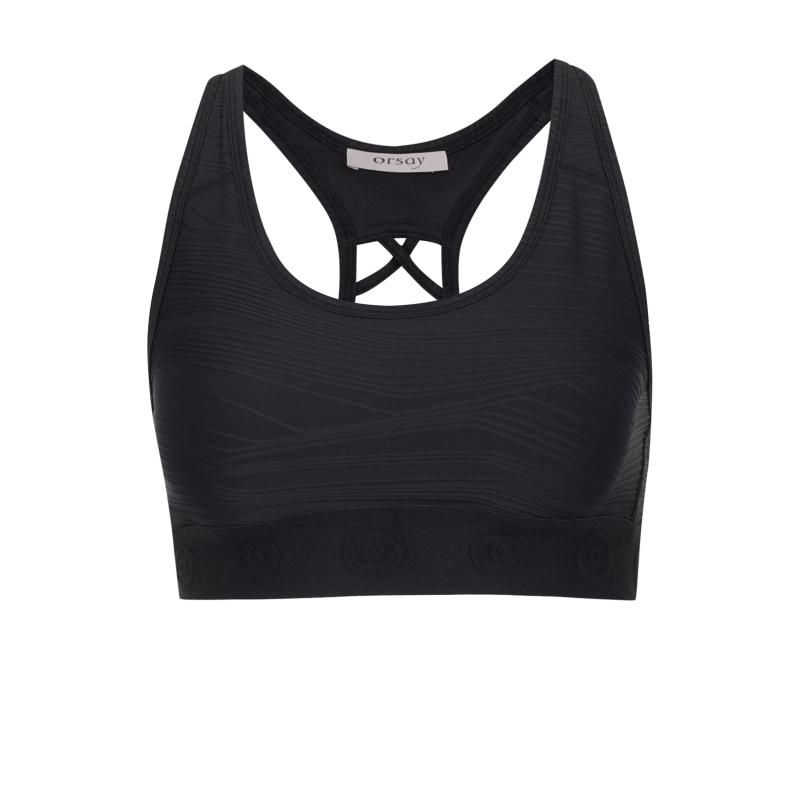 Fekete női sportmelltartó