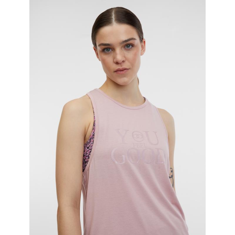 Světle růžové dámské sportovní tílko