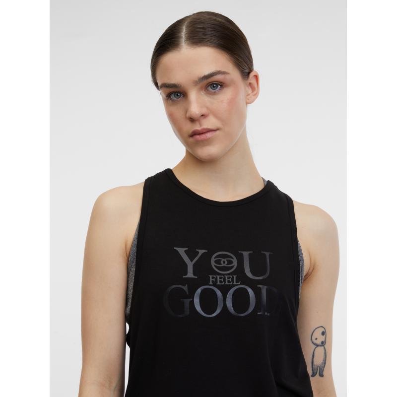 Fekete női sportos pulóver