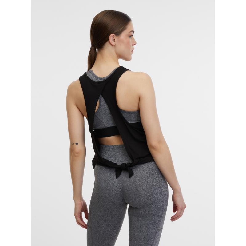 Fekete női sportos pulóver