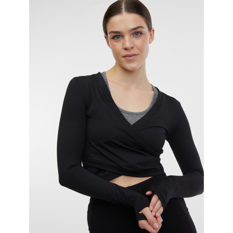 Fekete női sportos felső